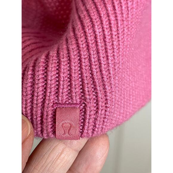 Lululemon Size 10 CASHMERE Blend Cashlu Crossover Back Sweater Pink Blossom - Picture 5 of 11